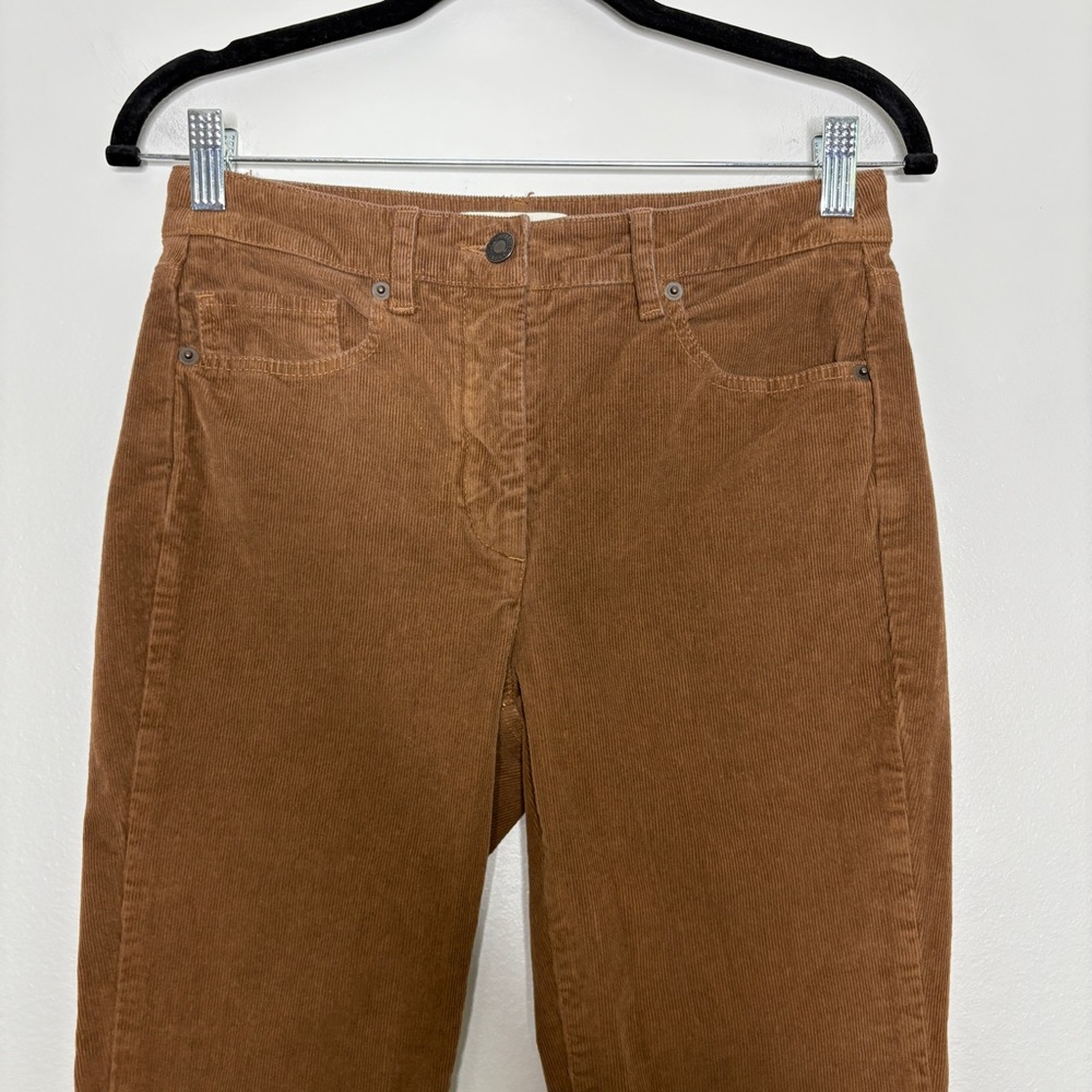 Nili Lotan Bradford Pant Corduroy Ankle Length Stretch In Chestnut Brown Size 2 - Picture 6 of 10